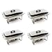 ALPHA LIVING 70014 4 Pack 8QT Chafing Dish High Grade Stainless Steel Chafer Complete Set, 8 QT