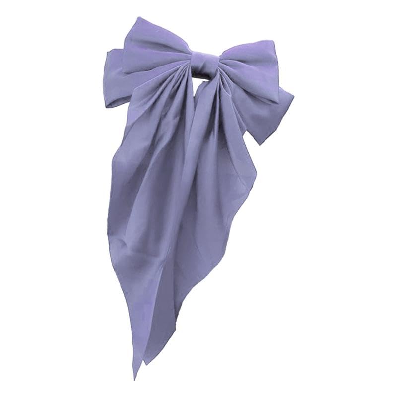 Nœud de casque lilas en tissu décoration originale pour motardes