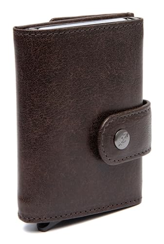 Portefeuille Varrano Chesterfield Brand en cuir marron vintage
