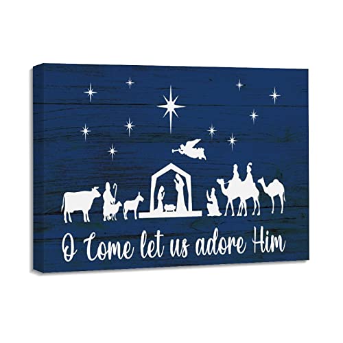 Cadeau de pendaison de crémaillère chrétien avec toile de Noël