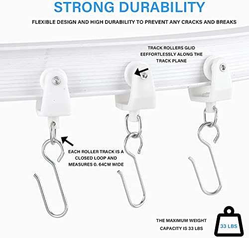 Z-Color Flexible Bendable Ceiling Curtain Track, Curved Ceiling Track For Curtains, Room Divider Ceiling Track Rail System (2 Meters /6.6 Ft) #TOP3