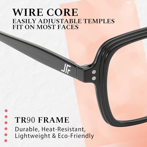 Image of Oversized Blue Light Blocking Glasses for Women and Men, Square Frame Computer Gaming Glasses Anti Glare & UV RF6215