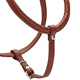 Hunter Hundegeschirr Round & Soft Canadian UP, Farbe: Cognac, weiches, geschmeidiges Leder, rundgenäht, fellschonend, nachhaltig, Made in Germany, Größe: XS-S