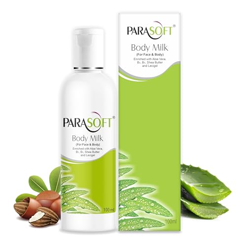 Image of Parasoft Body Milk for Face & Body - 100 ml - Lightweight Moisturizing Lotion with Aloe Vera, Vitamin B3, B5 & Shea Butter | Daily Hydrating Body Lotion for Soft & Smooth Skin
