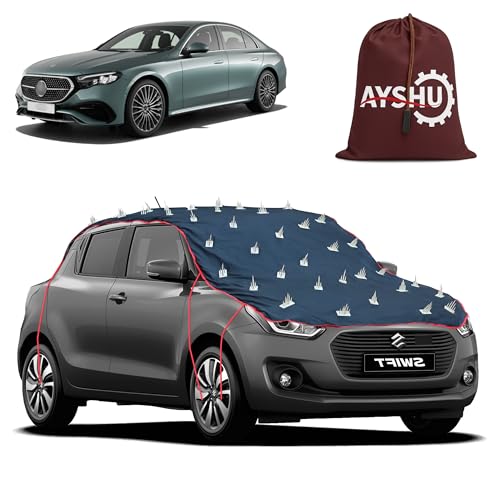 Image of AYSHU Water-Resistant Spike Car Cover for Mercedes-Benz E Class 280 CDI - Protects from Dogs, Monkeys, Dust, Sunlight & UV - Full Roof Universal Fit