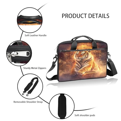 Maletín del espacio signo zodiacal Tigre para laptop 15 pulgadas miniatura 4