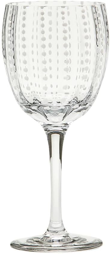 Zafferano Perle Glass Wine Goblet Amber (Set of 2)
