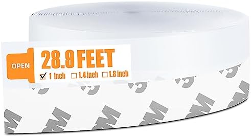 28.9 Ft Door Weather Stripping Door Seal Strip Tape,Silicone Door Draft Stopper,Self Adhesive Shower Door Bottom Seal, Door Insulation Strip for Door Frame Windows and Glass Gaps (Transparent, 25mm)