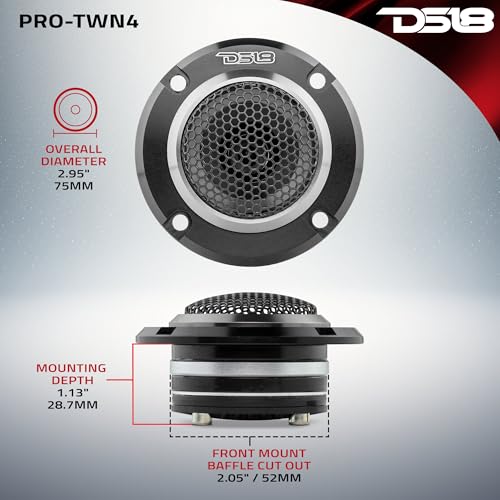 Ds18 PRO-TWN4 High Compression Neodymium Super Bullet Tweeter 1 Inch Vc, 280 Max, 140W Rms, 4 Ohms With Built In Crossover Tweeters Are The Best In The Pro Audio And Voceteo Market thumb #2