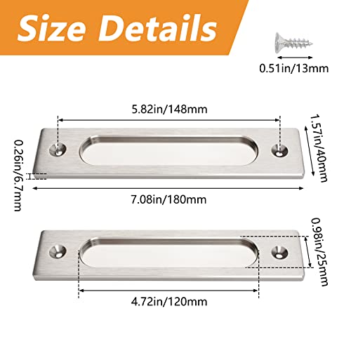 MOROBOR 180MM Rectangual Recessed Sliding Door Pulls - Image 2
