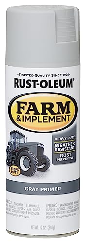 Image of Rust-Oleum 280146 Farm & Implement Spray Primer 12 oz, Gray Primer