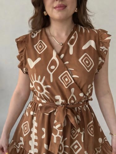 Image of KZULLY | Dress for Women Western Maxi Style, Ethnic Look Outfit for Women, A Line Flared Pattern, Indo Western Dresses, One Piece Long Gown