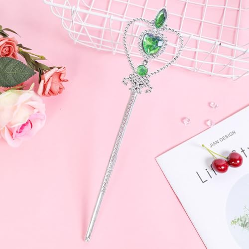 Ahlpo 4Pcs Princess Dress Up Accessories, Anna Elsa Dress Up Party Accessories Set For Princess Costume Elsa Tiara Crown Wand Gloves Earring thumb #3