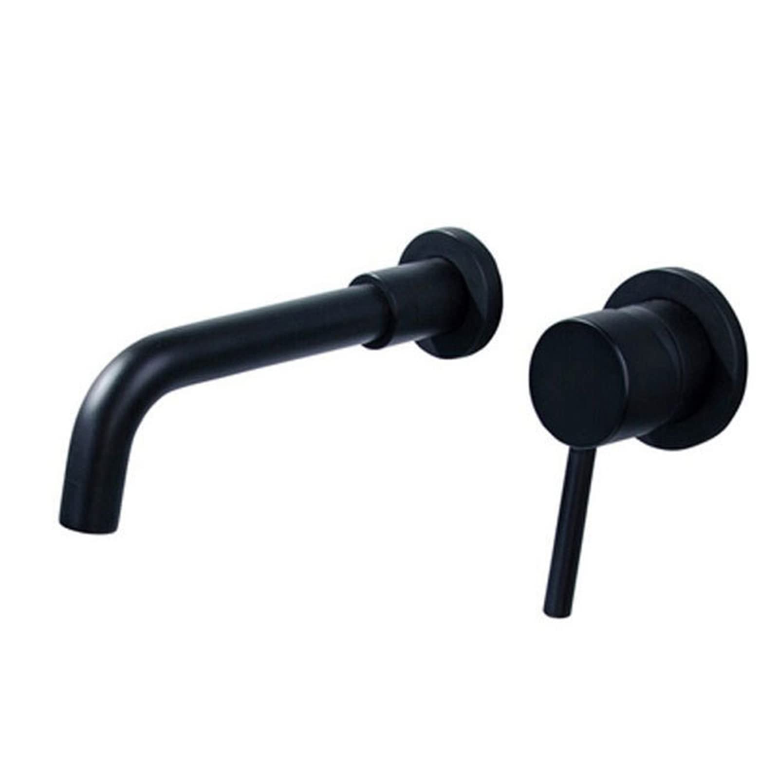 Nvsfzgiyg Separate Wall Mounted Bathroom Faucet Black, Solid Brass, 360 Swivel Spout Sink, Single Handle, Split(Separate)