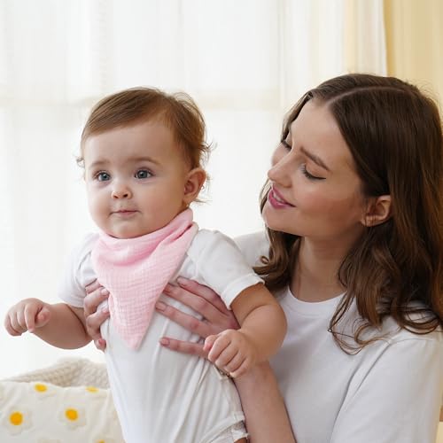 Muslin Baby Bibs Baby Drool Bandana Bibs for Baby Girls Boys Infant Newborn Toddler Drooling and Teething2