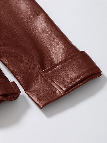 Chaqueta de Cuero para Hombre Slim Fit con Cuello de Pie miniatura 2