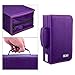Siveit DVD Case Holder, CD/DVD Case Wallet Binder Holder 160 Capacity CD DVD Cases Organizer Portable CD Binder Wallet for Home Travel (Black binder, Purple)