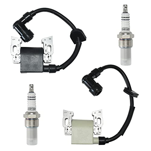 Image of Partman Set of 2 Ignition Coils Fit for Honda GX610 18HP, GX620 20HP, GX670 24HP V Twin Engines Left And Right with Spark Plug