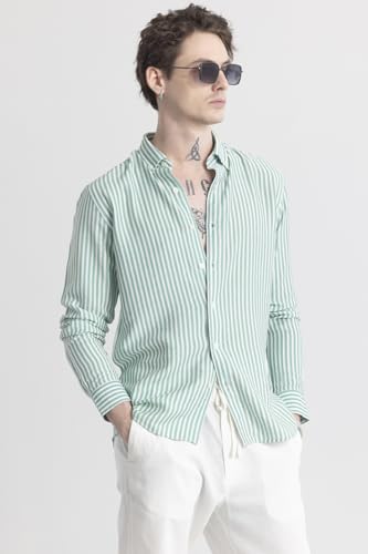 Image of SNITCH Stripehaven Green Stripe Shirt