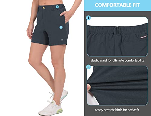 Image of Little Donkey Andy Women's Bermuda Quick Dry Lightweight Stretch Shorts Golf Hiking Travel