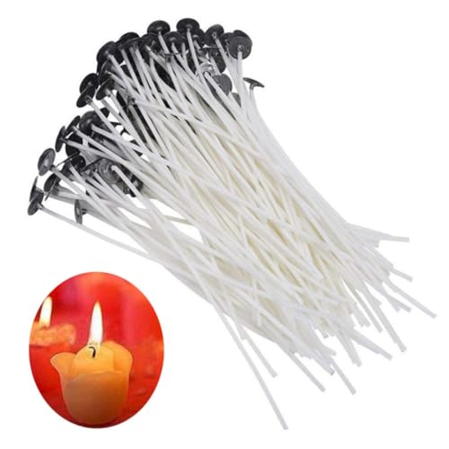 Set de 200 pabilos para velas de algodón cera 9cm
