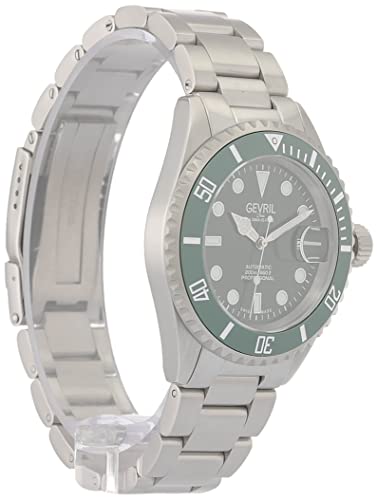 Gevril Men's Wall Street Stainless Steel Bracelet Watch, Two Toned SS/IPYG Bracelet Watch, Silver4