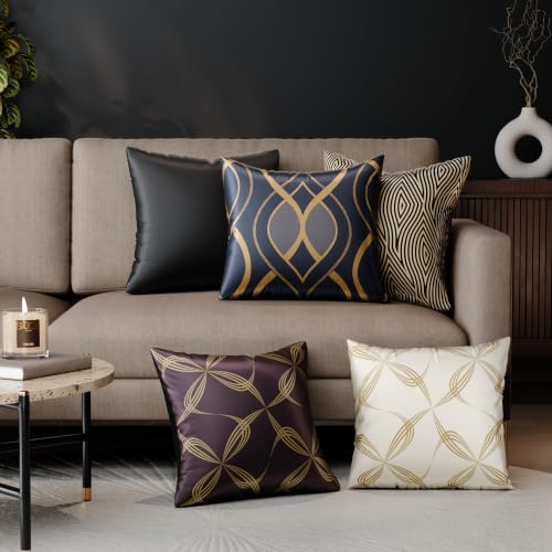 Image of Stoa Paris Cushion Cover Set of 5, Home Decor for Sofa, Bed & Living Room, Digital Printed Cushion Cover 16 Inch x 16 Inch, Soft Touch Finish, Hidden Zip Closure, Cordelia's Embrace - Cordelia