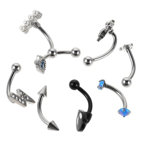 VALICLUD 8 Piezas Piercing de Ceja Vintage para Mujer Anillos de