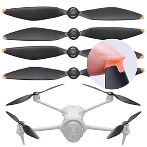 DERAY | Propeller für DJI Mavic 4 Pro Drohne, TPU Gummi Spitze, Fly More Combo, leise ersatzpropeller 4 Stück / 2 Paar