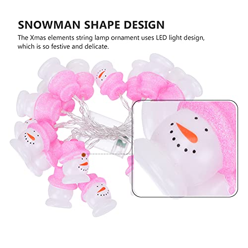 1 pc boneco de neve cabeça LED lâmpada string decorativa boneco de neve cabeça cadeia de luz