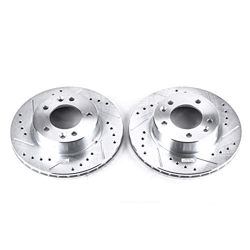 Image of Power Stop JBR381XPR Front Evolution Drilled & Slotted Rotor Pair For Mazda RX-7 1986-1991 [Model Specific]