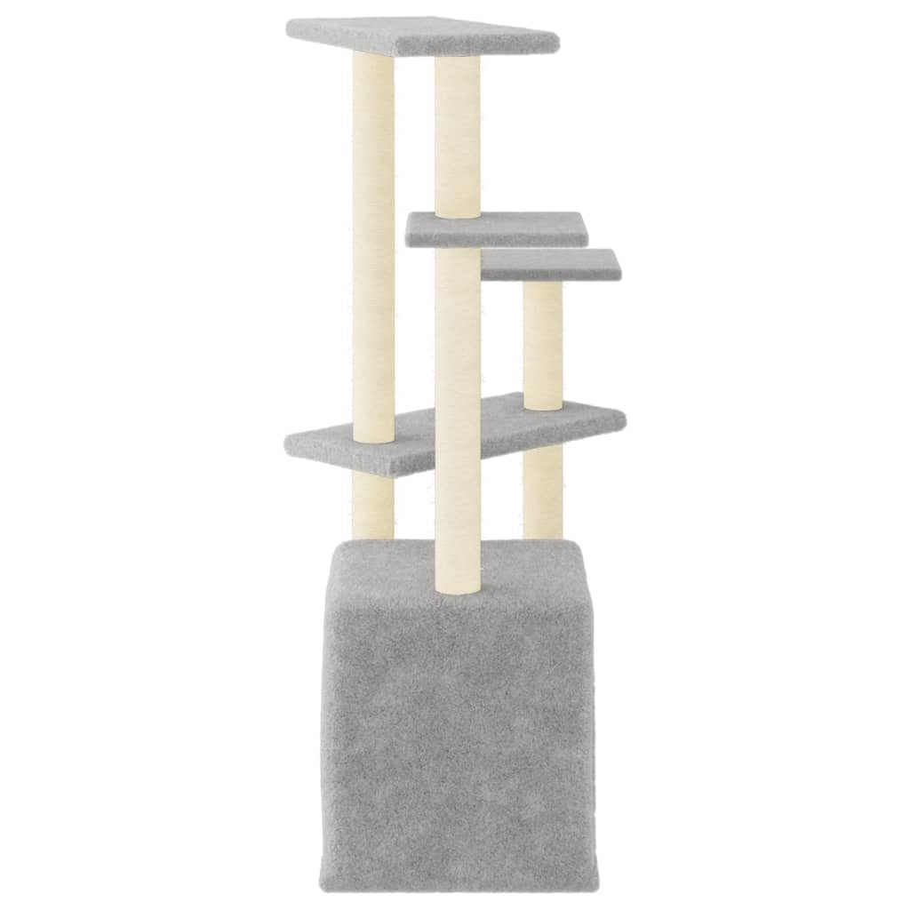 Rascador para Gatos con Postes de sisal Gris Claro 107,5 cm, LAPOOH Rascador Gato, Arbol Rascador para Gatos, Gatos Accesorios, Torre Gatos, Arranhador para Gatos, Casa para Gatos
