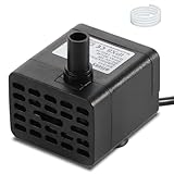 alizzy USB DC 5v 50 GPH (180L/H) 3w Small Water Pump with Tubing and Adjustable Flow for Tabletop Fountain, Aquarium, Fish Tank, Cat Fountain, Birdbath