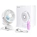 Cambond Baby Stroller Fan Clip - On Desk Fan Rechargeable Battery Powered Baby Fan Portable Small Fan for Baby Carseat Travel Camping, White