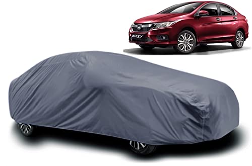 Image of PODWILS Honda City Car Cover - Waterproof with Triple Stitched Fully Elastic Ultra Surface Body Protection (Grey Look)