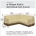 Classic Accessories 56-304-051501-EC Veranda V-Shaped Sectional Sofa Cover, X-Large, Pebble-Earth-Bark, Patio Furniture Covers