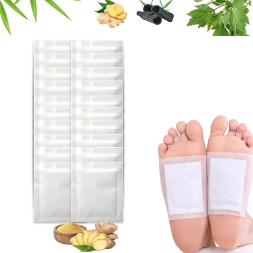 PacuM 20 Patchs Détoxifiants Patchs Detoxifiants Plantaires Patch Pieds Deep Cleansing Foot Patches 100% Naturels avec pour aider à Eliminer les Toxines De PiedsAméliorez la Qualité du Sommeil