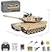 Spobot 1:18 M1A2 RC Tank - 2.4G 15CH Main Battle Tank with Smoking and Vibration Controller, Shoot BBS Airsoft Bullets, Military Vehicle Toy for Kids and Adults