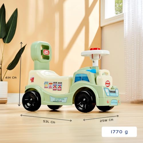 Image of Amazon Brand - Jam & Honey Cloud Kitchen Ride-On Toy for Kids | Foot-to-Floor Push Car with Music & Storage | Indoor & Outdoor Ride-On for Boys & Girls Age 1-3 Years | Durable Design
