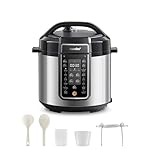 COMFEE’ Pressure Cooker 6 Quart with 13 Cooking Functions, Olla de Presion Non-Stick Pot Yogurt Maker Rice Cooker Slow Cooker Sauté Steamer, Healthy Ceramic Inner Pot