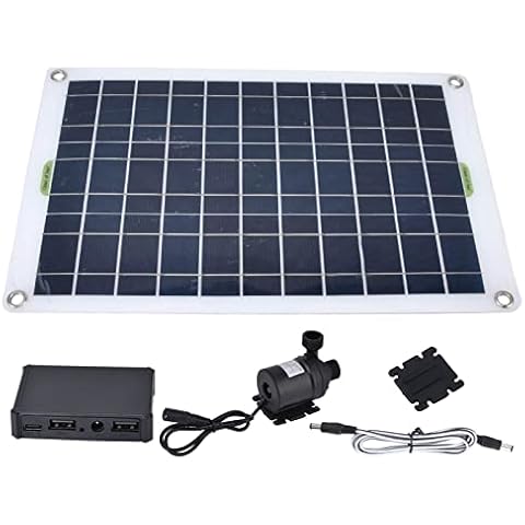Solar Water Pump Kit 50W 12V Durable Silicone Plastic Solar Pond Pump Submersible Water Pump for Sun Powered Fountain Pond Cover