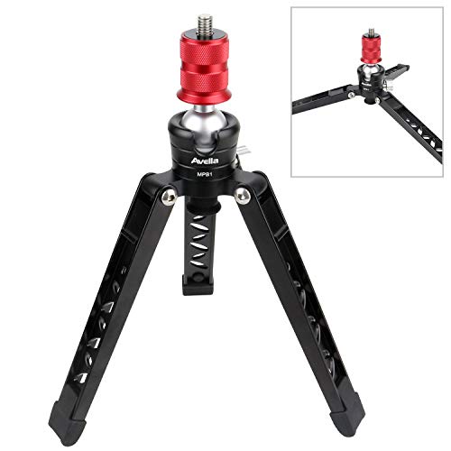 Avella 3-Leg Monopod Feet MPB1 Tripod Stand Base with 3/8-16 Female to 1/4-20 Male Tripod Thread Reducer Screw Adapter, Max Loading 13.2 lb