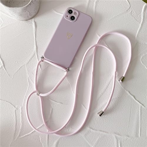 FIRSTPELLA Capa de silicone para iPhone 11 com alça transversal ajustável cordão de pescoço à prova