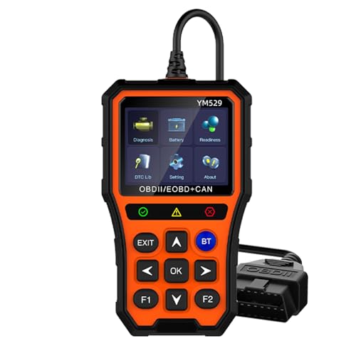 OBD2 Scanner Diagnostic Tool YM529, Professional Car Code Reader with 2.8” IPS Screen, Full OBDII/EOBD CAN Scan, Live Data, Battery Test, One-Click Diagnosis, Wireless App Support