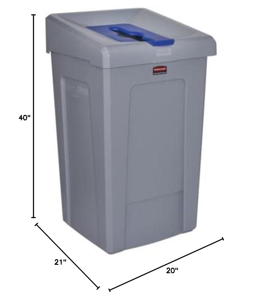 Miniatura 10 de Rubbermaid Productos comerciales Slim Jim - Estación de reciclaje mixta de 1 corriente, latakitestación, 33 GAL, para cocinasaulasoficinasparte