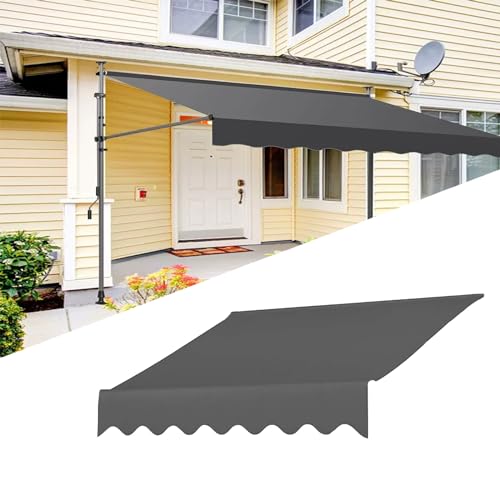 Toldo impermeable gris y refugio de sombra exterior duradero 2