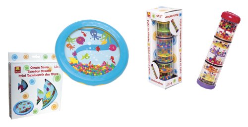 Halilit - HA 200/485 - Jouet de Premier Age - Mini Tambourin des Mers + Mini Arbre à Pluie