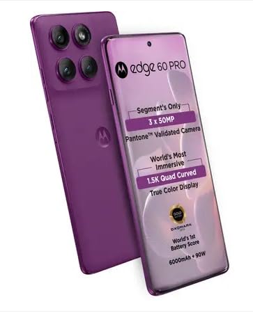 Image of Motorola Edge 60 Pro (Pantone Sparkling Grape, 8GB RAM, 256GB Storage)