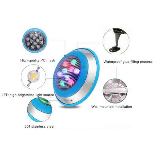 Luz de fuente LED sumergible JOUFNING bajo voltaje 12V de alta durabilidad 3