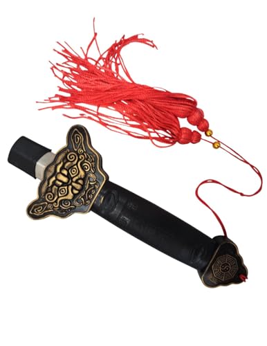 Image of BookMyCostume Foldable Ninja Sword for Kids (5+) & Adults - 32 inch Smooth Steel Blade with Plastic Handle & Red Tassel - Safe Fancy Dress Accessory & Cosplay Prop